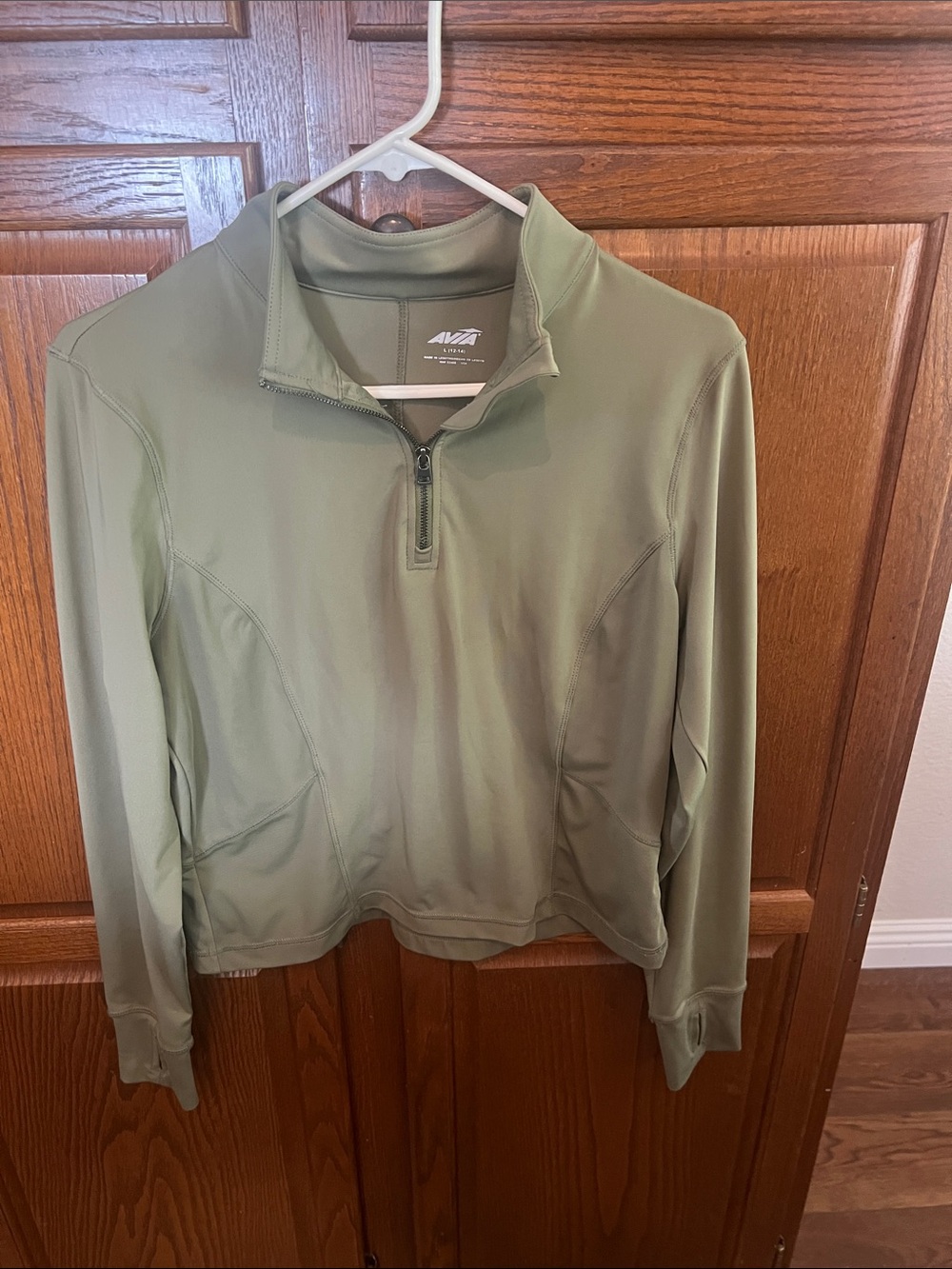 Avia Olive Green Half-Zip Athletic Pullover